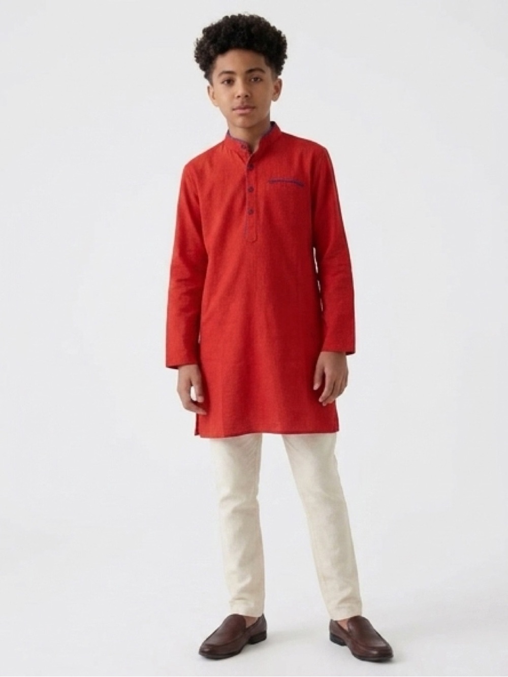 Fabindia Bright Red Kids Kurta